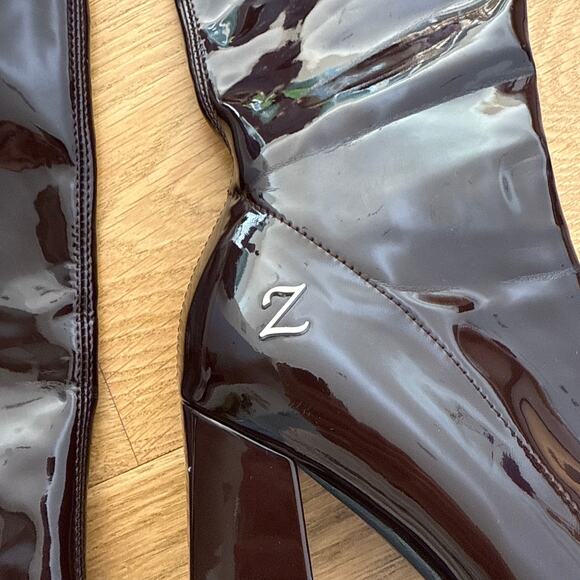 Zemeta - Glossy Choco Long Boots in Dark Brown - Picture 6 of 8
